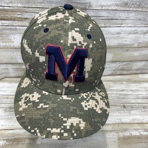Melonwear Ole Miss Rebels Camo Adjustable Cap Flat Bill Raised Embroidered Logo